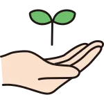 Hands And Leaves SVG Icon